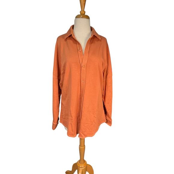 NWT Revolve Lanston Copper Oversized Button Down Sweater Size Large Long Sleeve - Picture 1 of 11